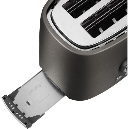 Sencor - Topinkovač s dvěma otvory a rozpékačem 1000W/230V antracit