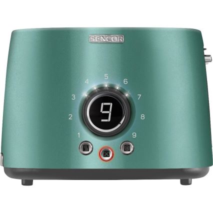 Sencor - Topinkovač s dvěma otvory a rozpékačem 1000W/230V mintová