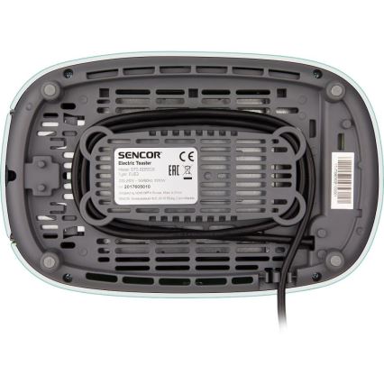 Sencor - Topinkovač s dvěma otvory a rozpékačem 1000W/230V mintová