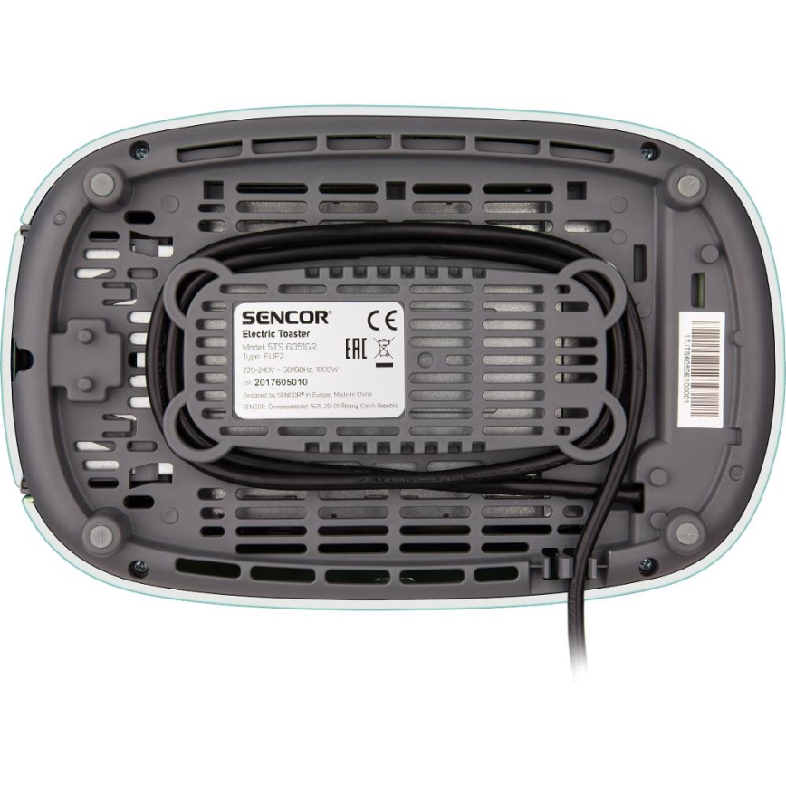 Sencor - Topinkovač s dvěma otvory a rozpékačem 1000W/230V mintová