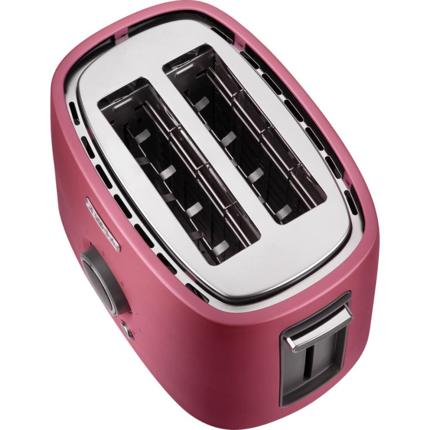 Sencor - Topinkovač s dvěma otvory a rozpékačem 1000W/230V růžová
