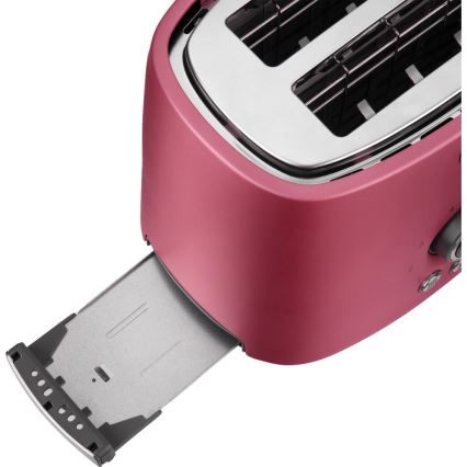 Sencor - Topinkovač s dvěma otvory a rozpékačem 1000W/230V růžová