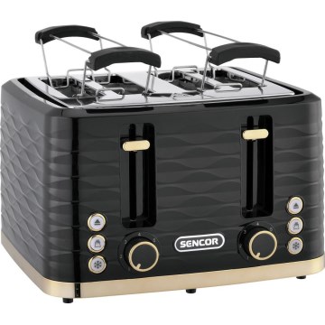 Sencor - Topinkovač se čtyřmi otvory 1600W/230V černá/béžová