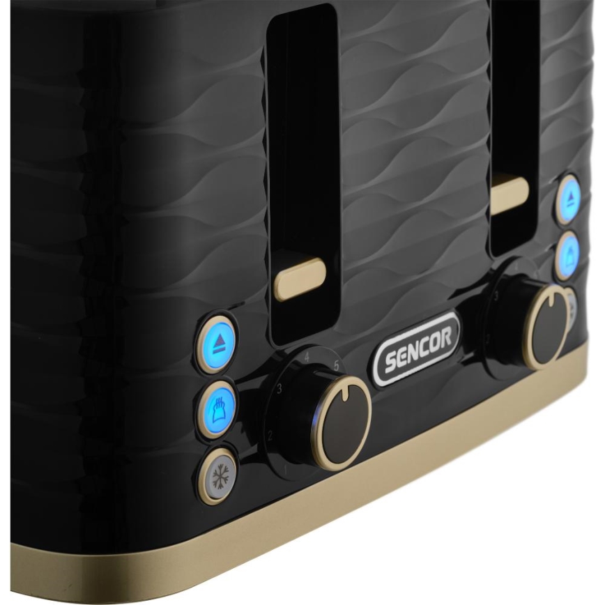 Sencor - Topinkovač se čtyřmi otvory 1600W/230V černá/béžová