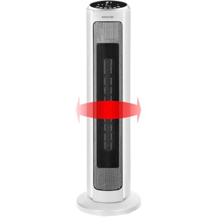 Sencor - Ventilátor s keramickým topným tělesem 2200W/230V Wi-Fi bílá + dálkové ovládání