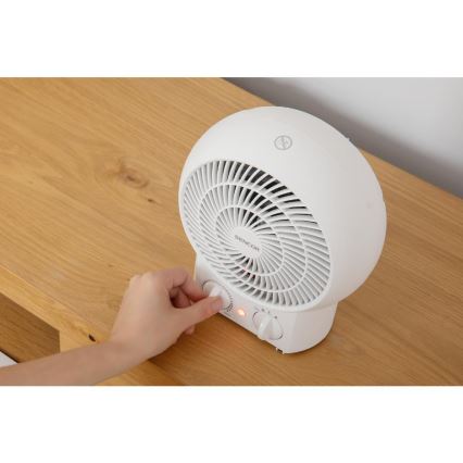 Sencor - Ventilátor s topným tělesem 1200/2000W/230V bílá