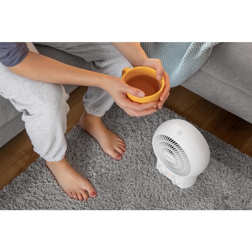 Sencor - Ventilátor s topným tělesem 1200/2000W/230V bílá
