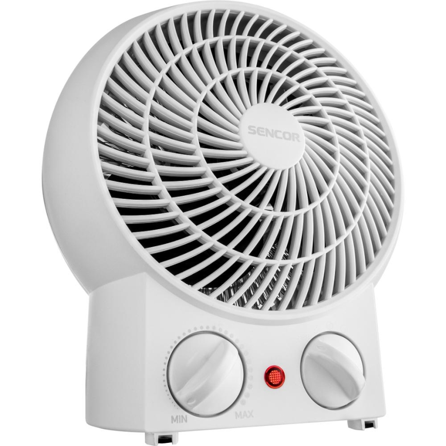 Sencor - Ventilátor s topným tělesem 1200/2000W/230V bílá