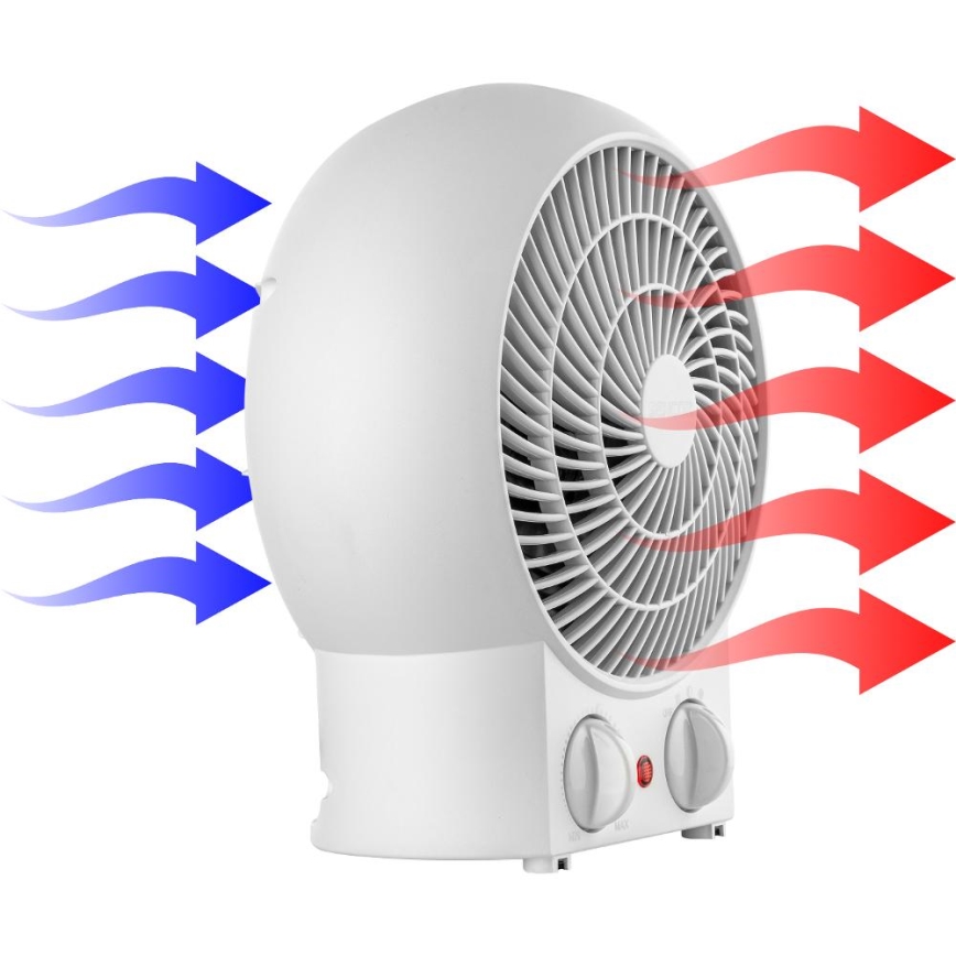 Sencor - Ventilátor s topným tělesem 1200/2000W/230V bílá