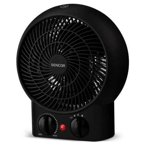 Sencor - Ventilátor s topným tělesem 1200/2000W/230V černá