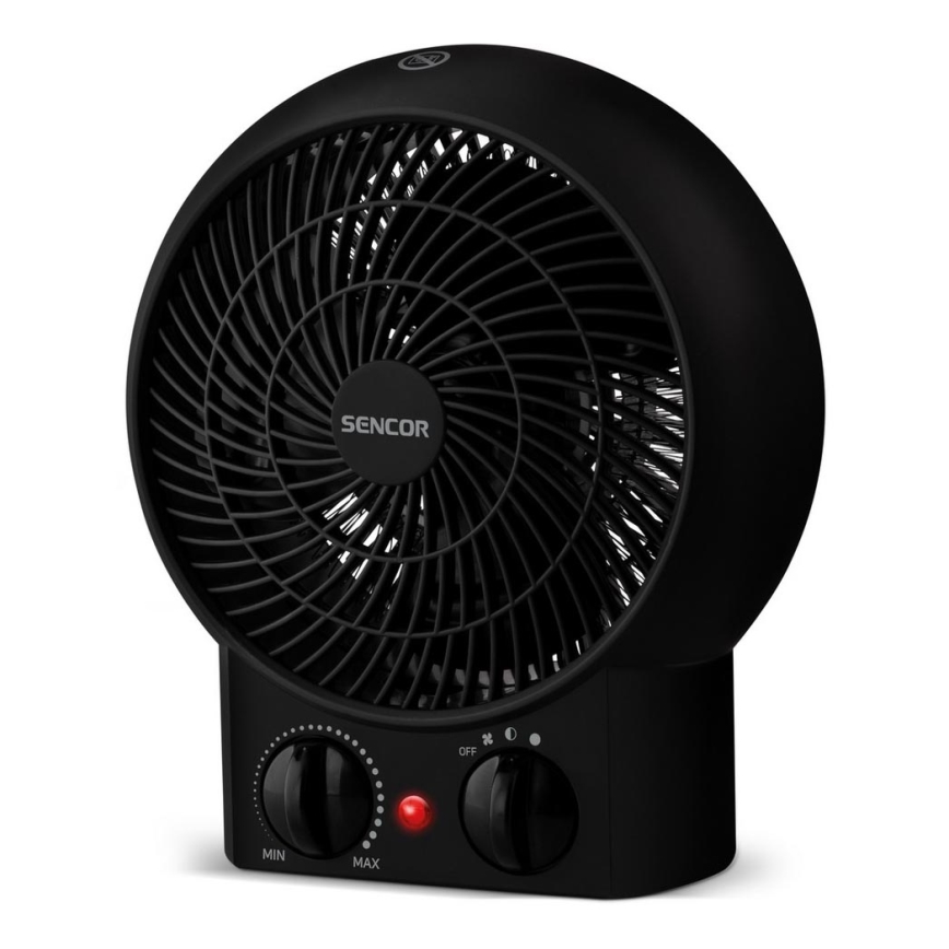 Sencor - Ventilátor s topným tělesem 1200/2000W/230V černá