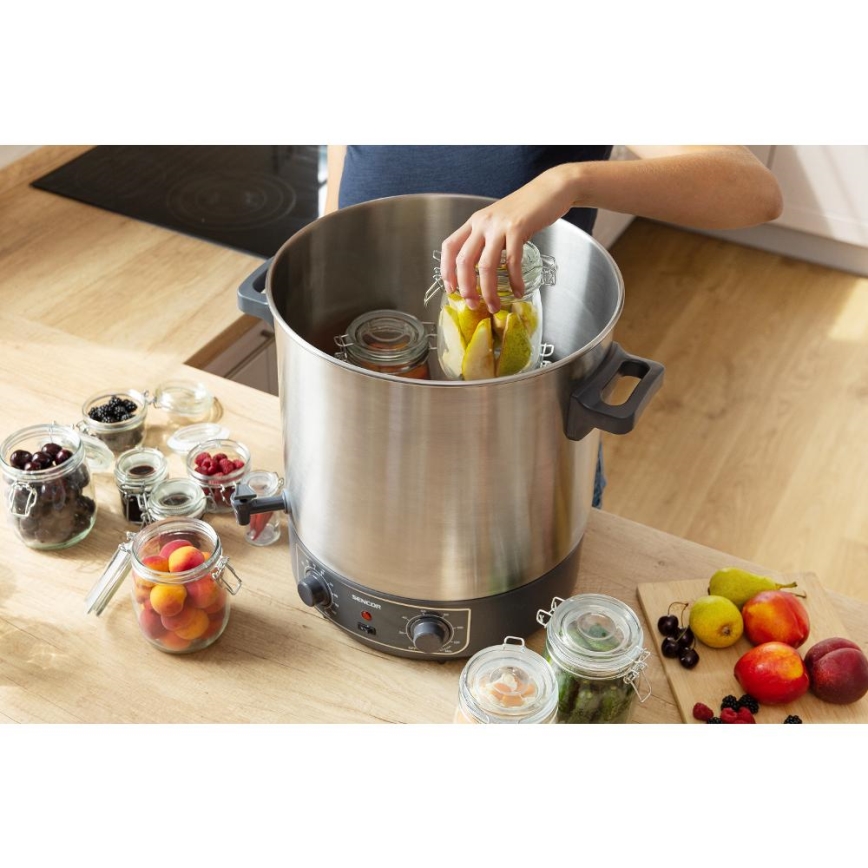 Sencor - Zavařovací hrnec 27 l 1800W/230V nerez/šedá