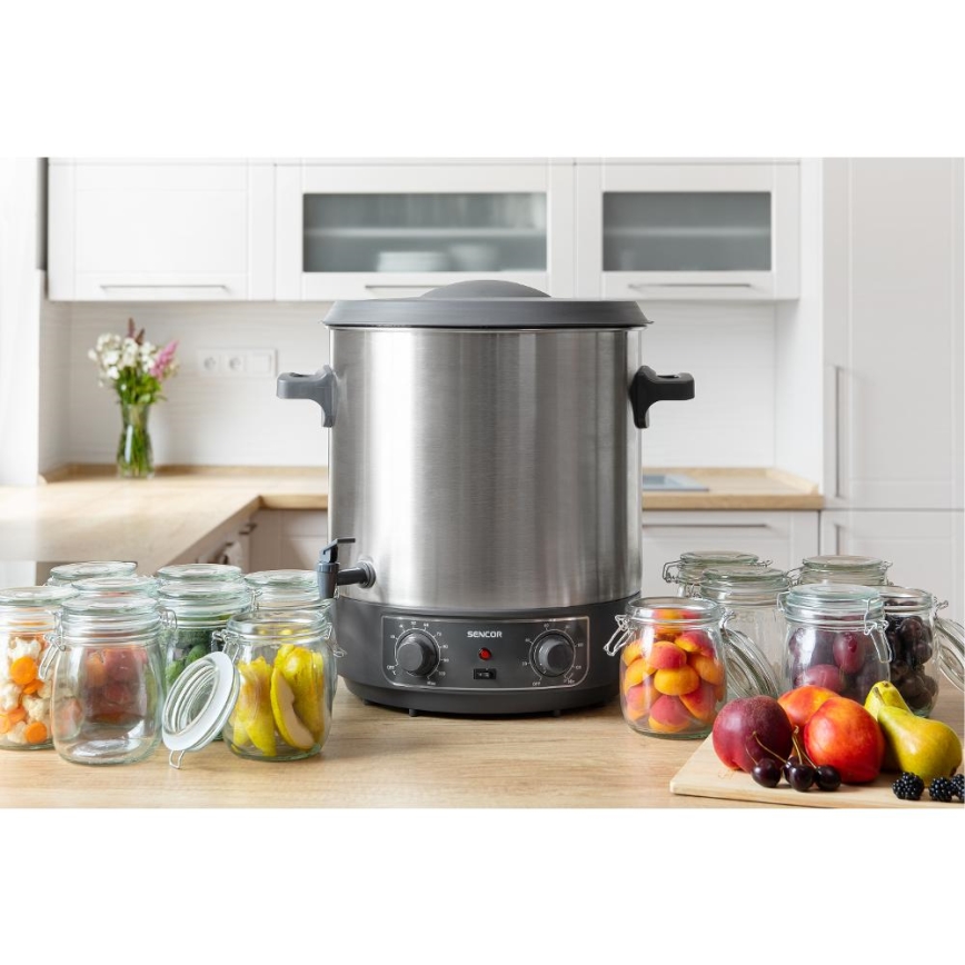 Sencor - Zavařovací hrnec 27 l 1800W/230V nerez/šedá
