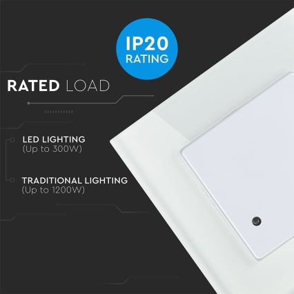 Senzor pohybu mikrovlnný 180° 300W/230V bílá