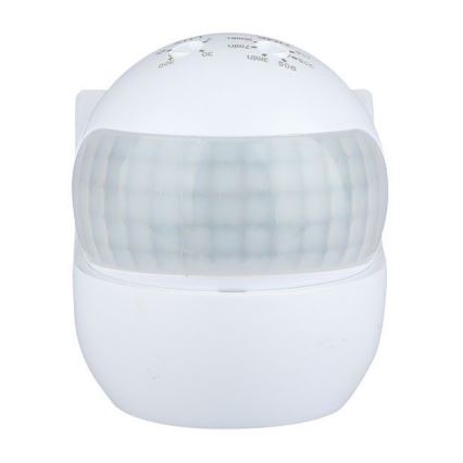 Senzor pohybu PIR 180° 800W/230V IP44 bílá