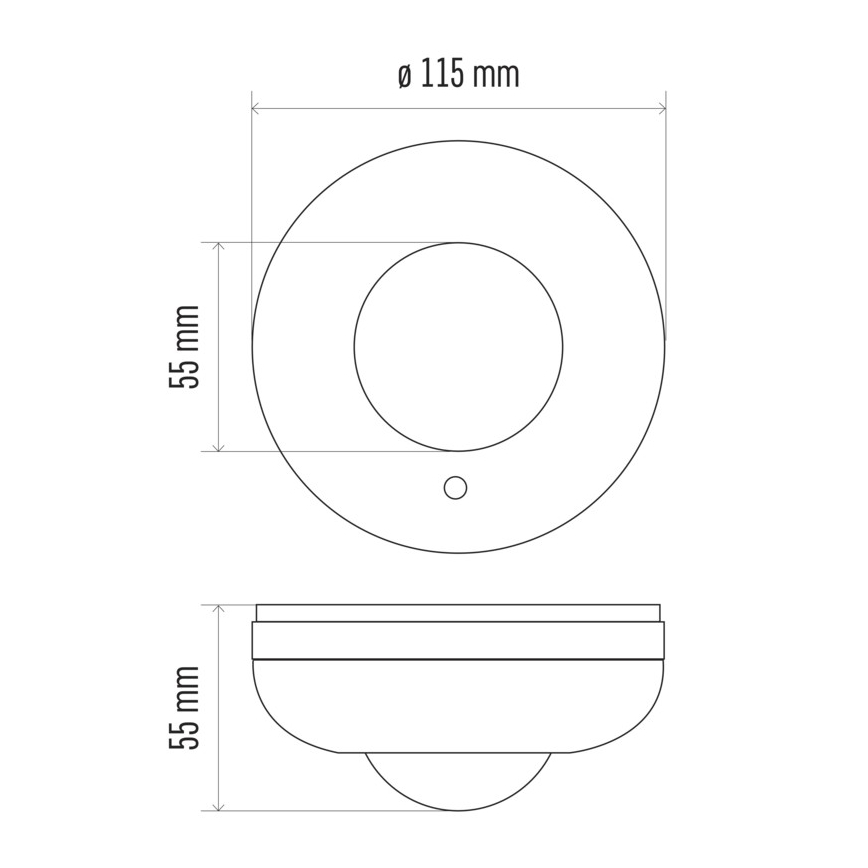 Senzor pohybu PIR B 360° 1200W/230V bílý