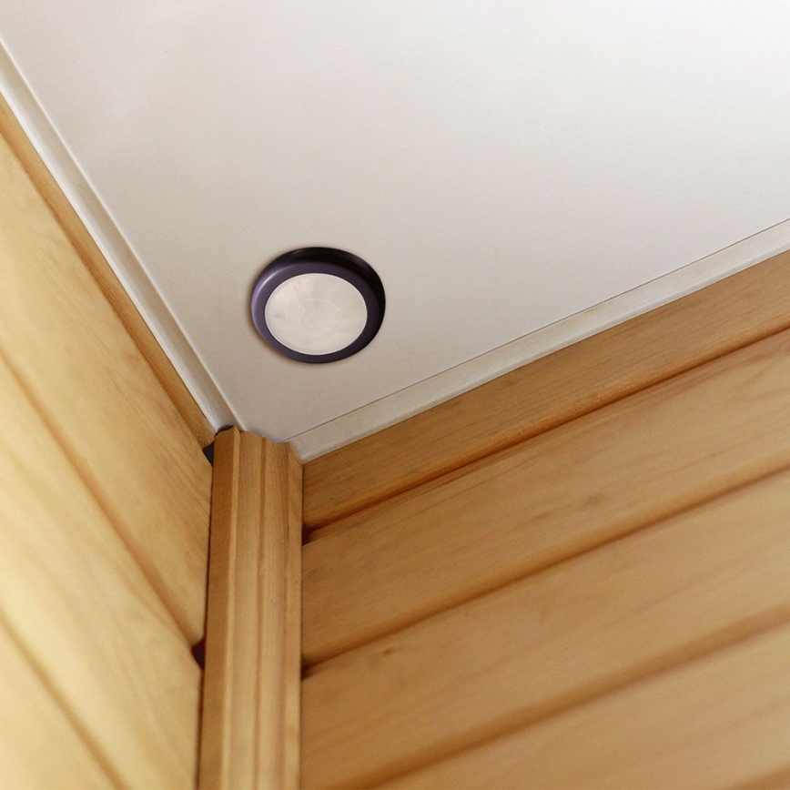 Senzor pohybu podhledový PIR 360° 400W/230V černá