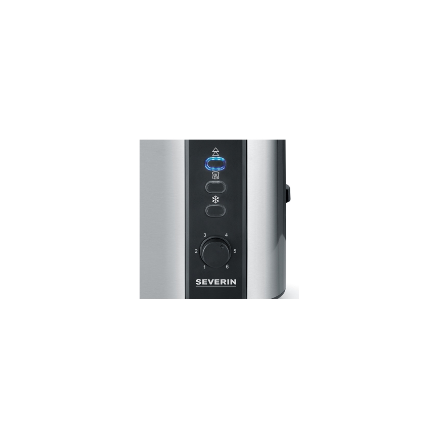 Severin AT 2589 - Topinkovač s dvěma otvory 800W/230V nerez/černá