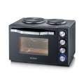Severin TO 2074 - Horkovzdušná trouba s grilem a s plotýnkami 2500W/230V 30 l černá