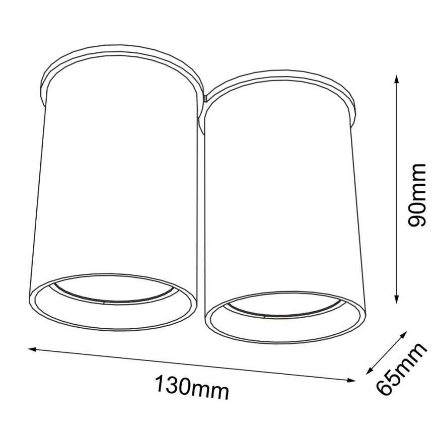 Shilo - Bodové svítidlo 2xGU10/15W/230V 9 cm černá