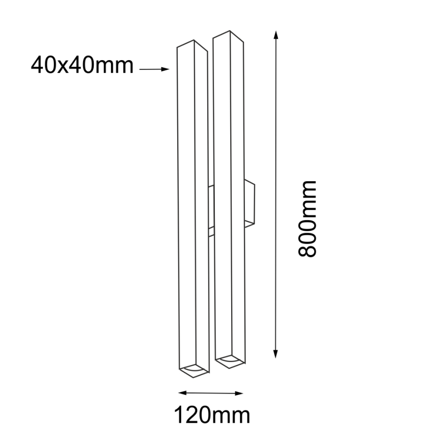 Shilo - Nástěnné svítidlo 4xGU10/15W/230V černá