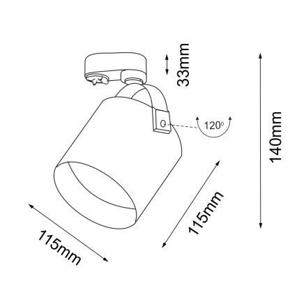 Shilo - Bodové svítidlo do lištového systému 1xGU10/15W/230V černá