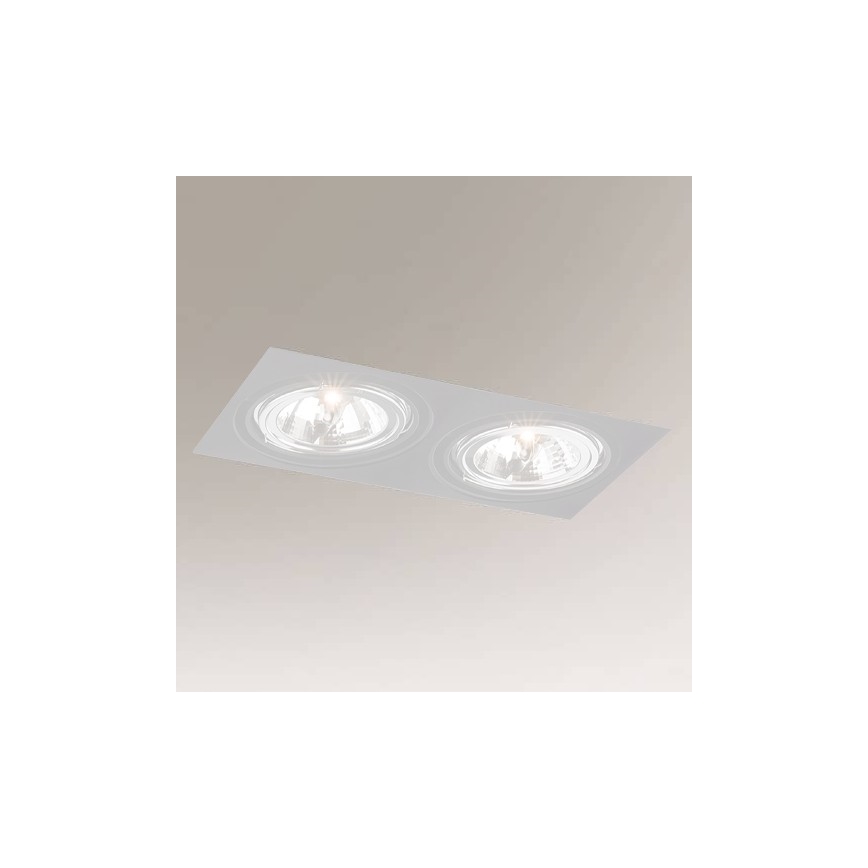 Shilo - Podhledové svítidlo 2xGU10/15W/230V bílá