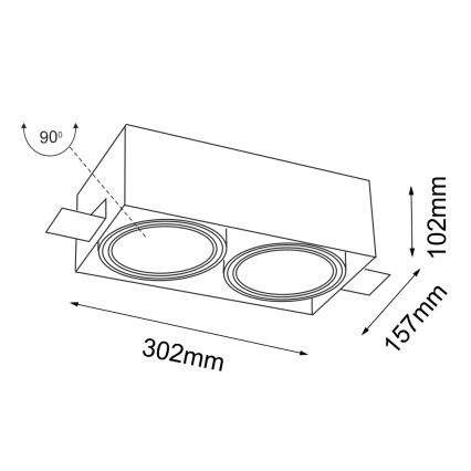 Shilo - Podhledové svítidlo 2xGU10/15W/230V bílá