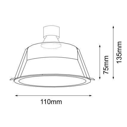 Shilo - Podhledové svítidlo 1xGU10/15W/230V bílá