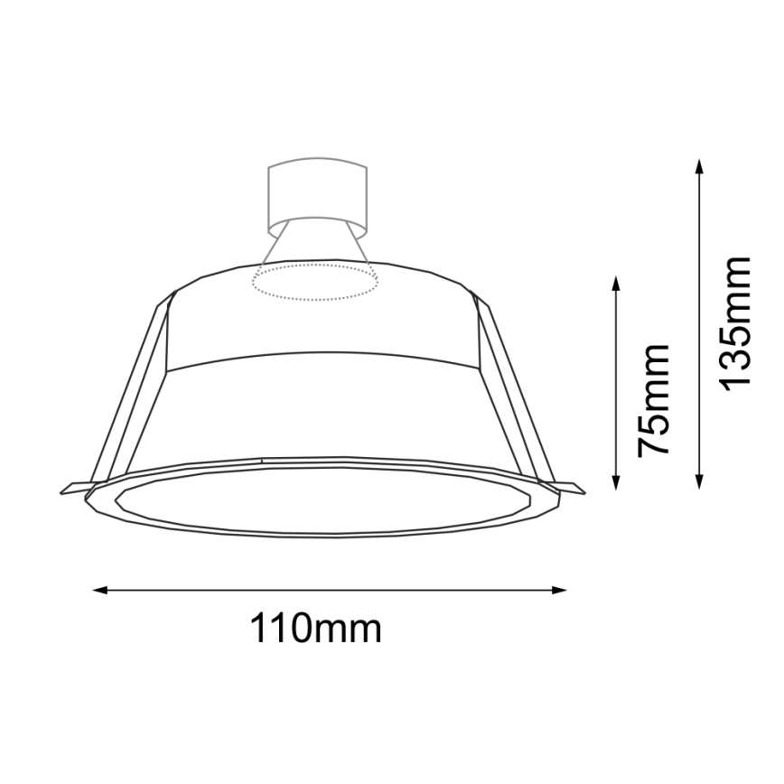 Shilo - Podhledové svítidlo 1xGU10/15W/230V bílá