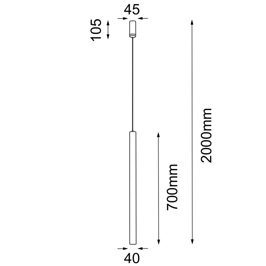 Shilo - Lustr na lanku 1xGU10-MR11/15W/230V bílá