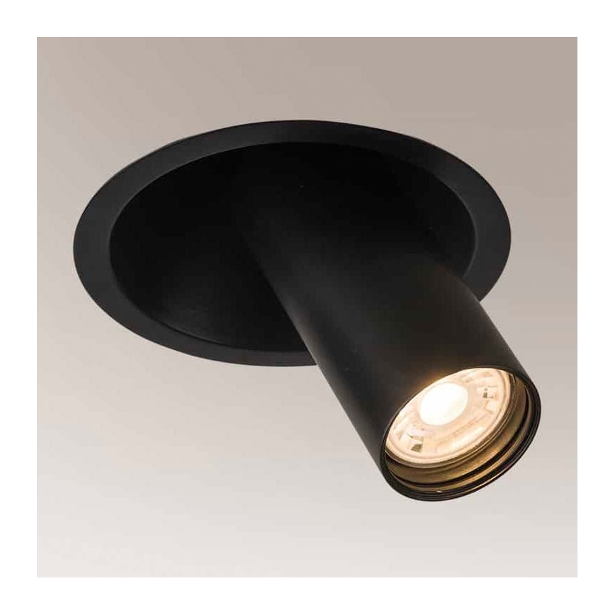 Shilo - Podhledové bodové svítidlo 1xGU10/MR11/15W/230V pr. 11 cm černá