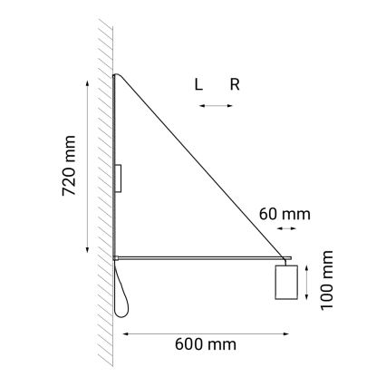 Shilo - Nástěnné svítidlo 1xGU10/15W/230V černá