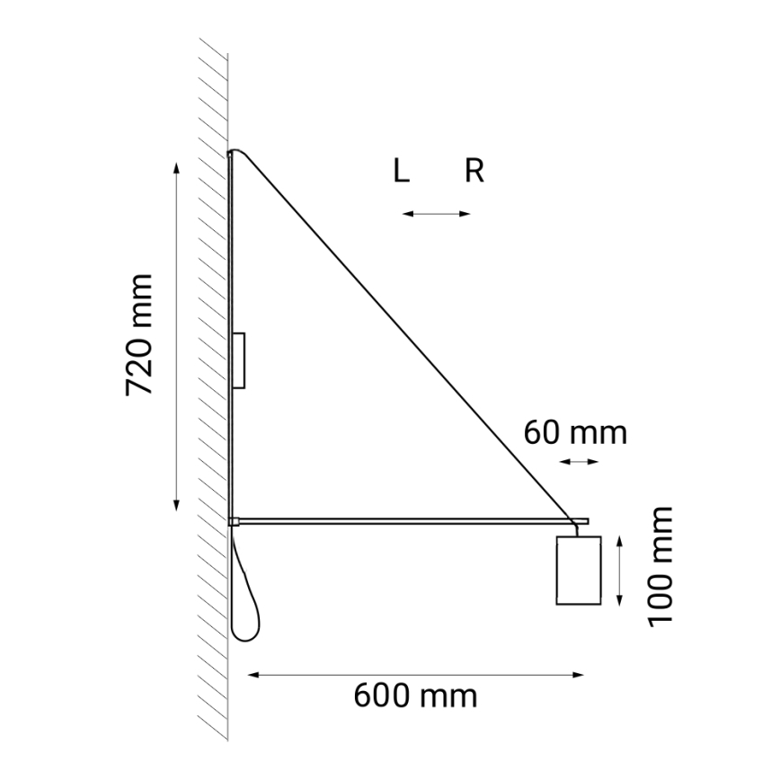 Shilo - Nástěnné svítidlo 1xGU10/15W/230V černá