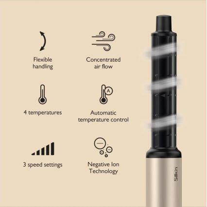 Silk’n - Fén na vlasy SILKYAIR FLEX 230V černá/zlatá