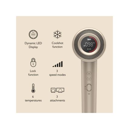 Silk’n - Fén na vlasy SILKYAIR PRO 1600W/230V zlatá