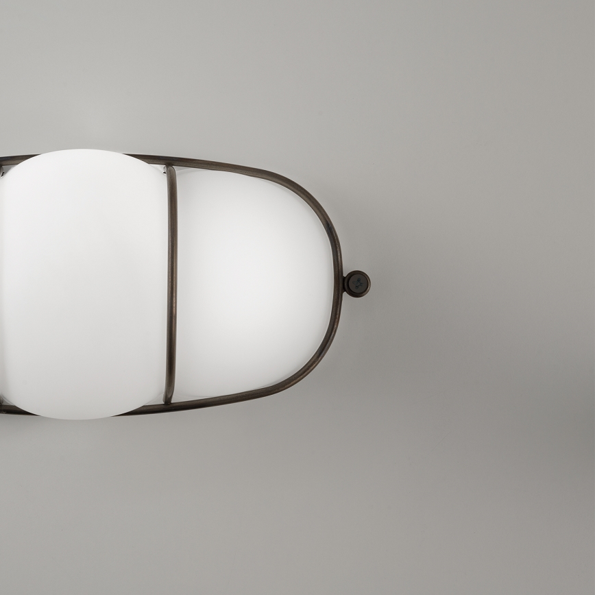 SIRU - Nástěnné svítidlo CAGE 1xGX53/10W/230V 22 cm černá/bílá benátské sklo