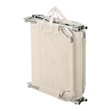 Skládací polohovatelné lehátko SUNO 56x190 cm krémová