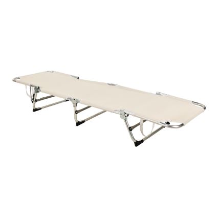 Skládací polohovatelné lehátko SUNO 56x190 cm krémová