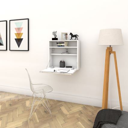 Skládací pracovní stůl OPTIMUM 64x20 cm bílá