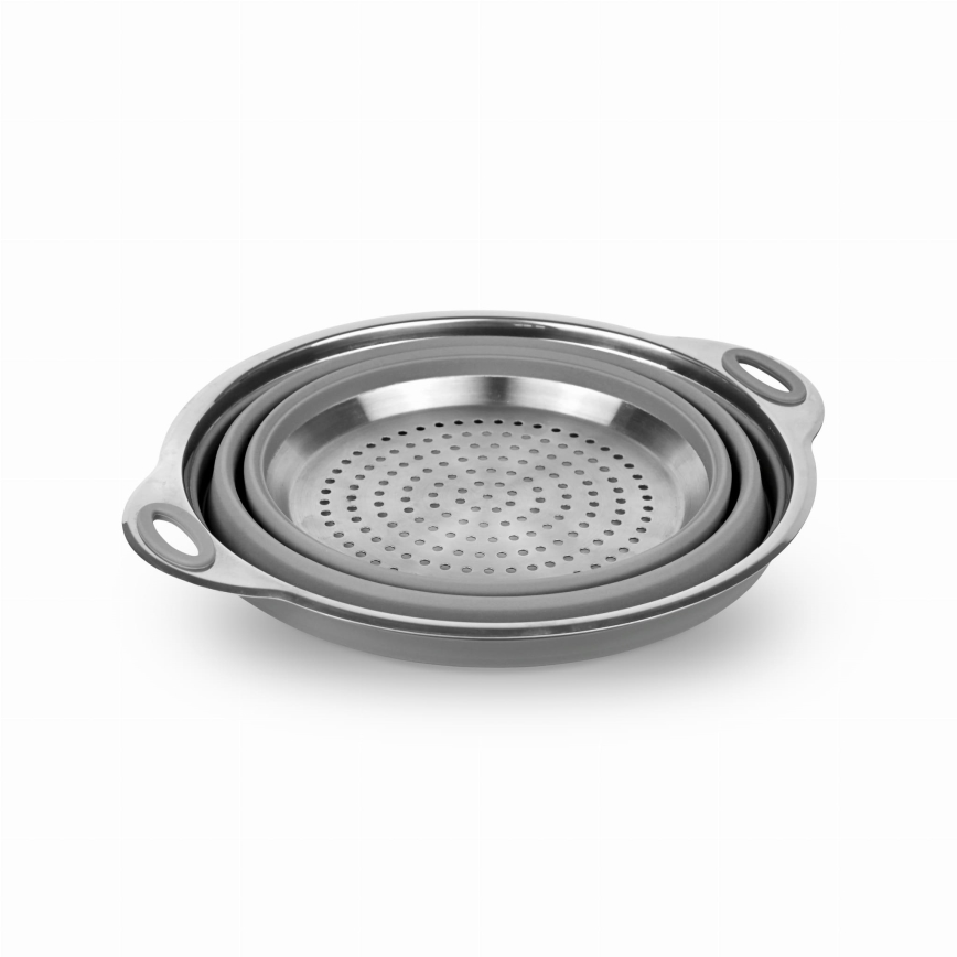 Skládací silikonový cestovní cedník