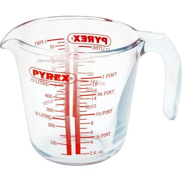 Skleněná odměrka PYREX 0,5 l
