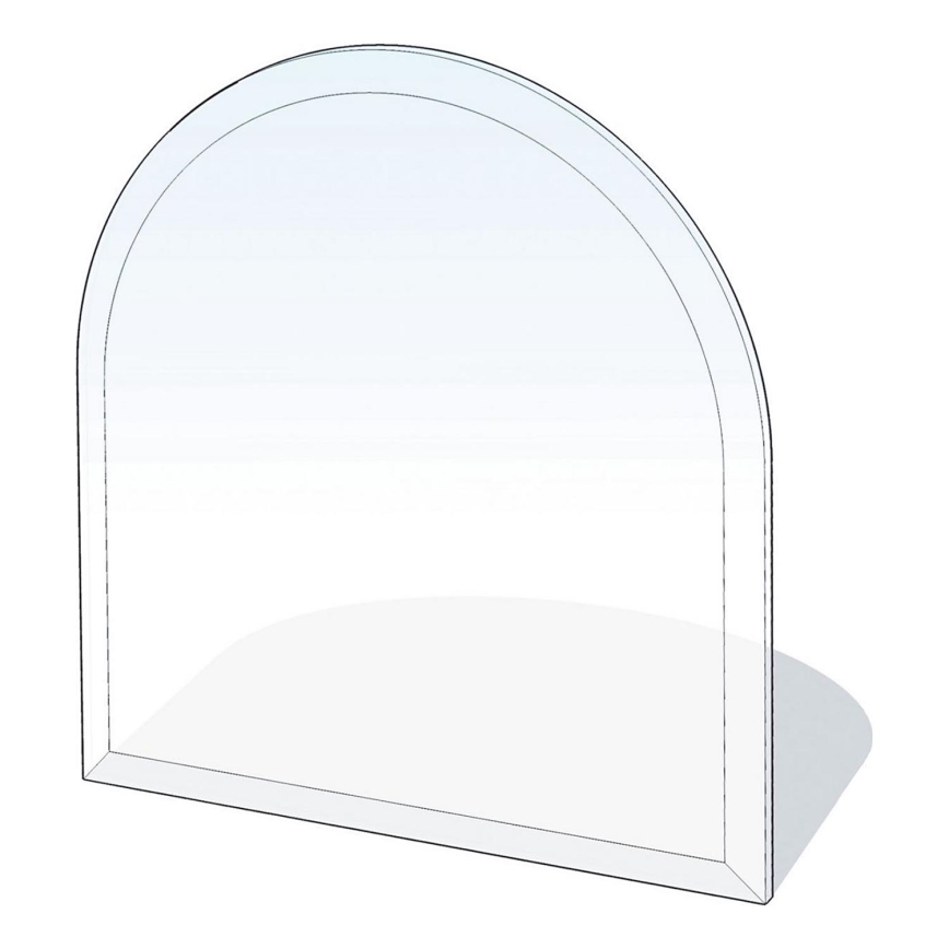 Sklo pod kamna 1000x1000x6 mm půloblouk