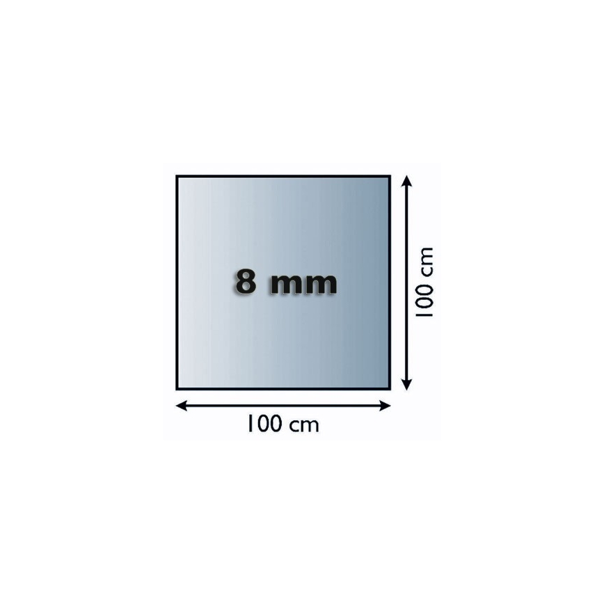 Sklo pod kamna 1000x1000x8 mm čtverec