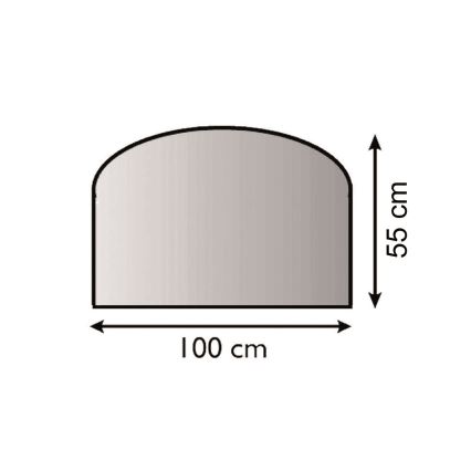 Sklo pod kamna 1000x550x6 mm půloblouk