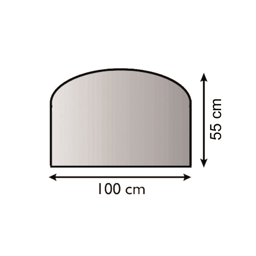 Sklo pod kamna 1000x550x6 mm půloblouk
