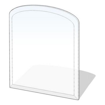 Sklo pod kamna 1100x1000x8 mm půloblouk