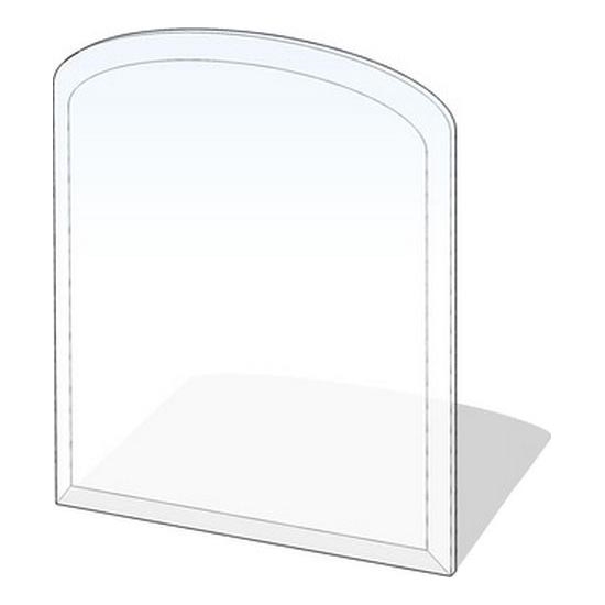 Sklo pod kamna 1100x1000x8 mm půloblouk