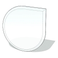 Sklo pod kamna 1100x1100x6 mm slza