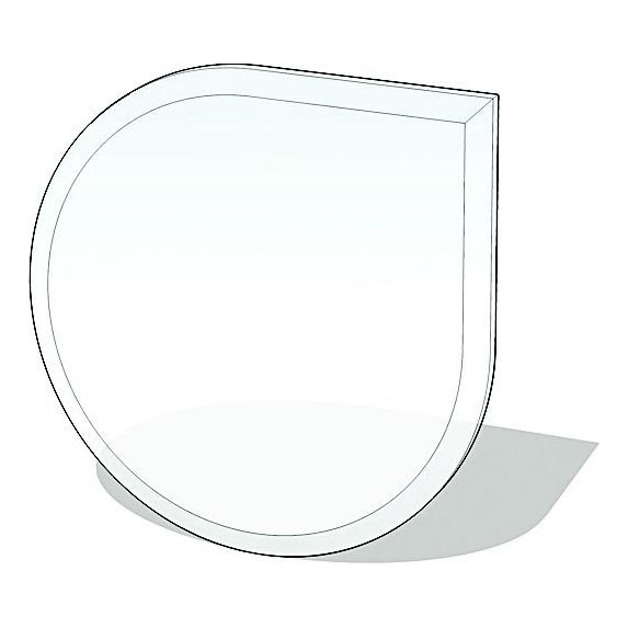 Sklo pod kamna 1100x1100x6 mm slza